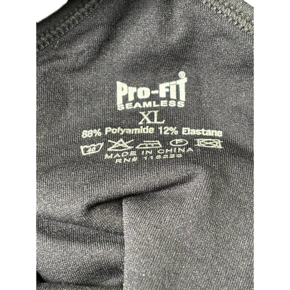 Pro-Fit Seamless Black Sports Bra XL Adjustable Straps Lightweight - Picture 6 of 6